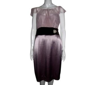 New Vera Wang Mesh Velvet Dress Size 4 NWT